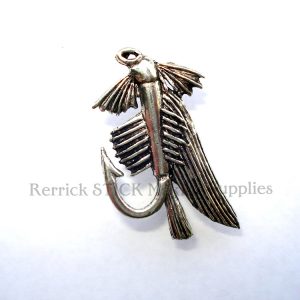 Pin Badge Pewter Wet Fly