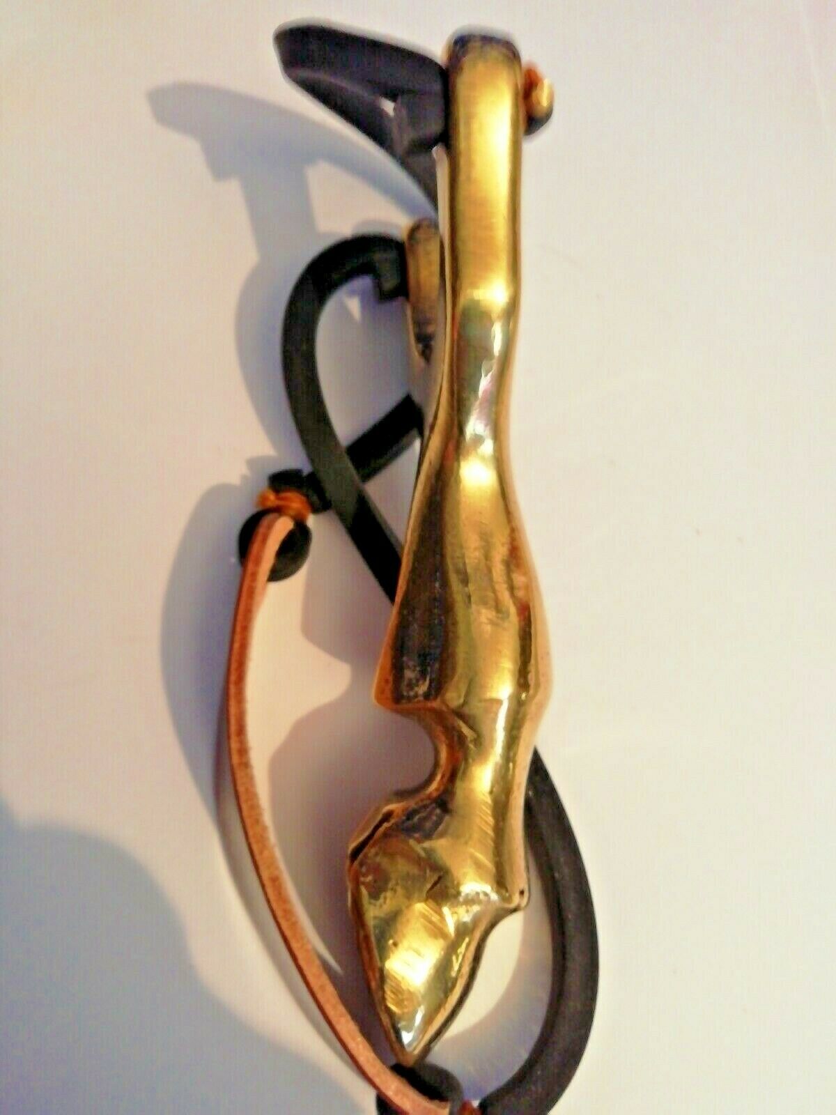 Hunting Catapults Brass Sand Cast Catapult with Lurcher Chasing Rabbit