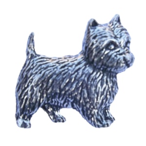 Pin Badge Pewter West Highland Terrier