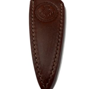 Sgian Dubh Scabbard Thistle / Celtic  Pattern Tan