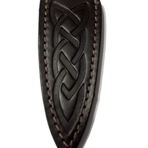 Sgian Dubh Scabbard Trinity Knot Dark Brown