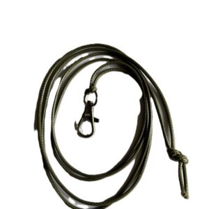 Green Faux Leather Lanyard & Clip For Whistles