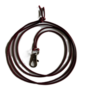 Red Faux Leather Lanyard & Clip For Whistles